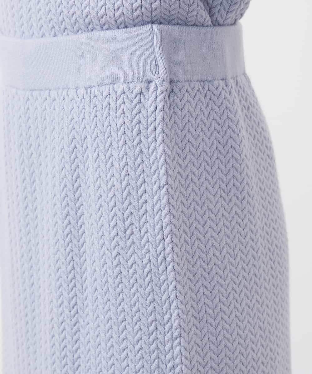 FMHAA02190 MICHEL KLEIN(ミッシェルクラン) ［セットアップ対応］ミニケーブルニットスカート ピンクベージュ