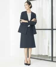 FMHAA11210 MICHEL KLEIN(ミッシェルクラン) ストレッチセミフレアスカート(セットアップ対応/3サイズあり) グレー(92)