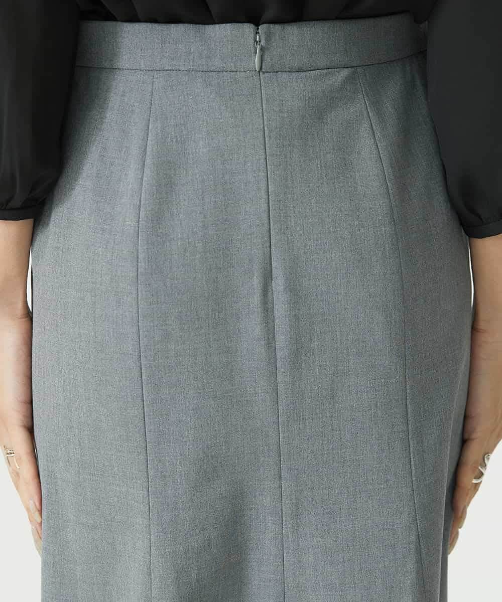 FMHAA11210 MICHEL KLEIN(ミッシェルクラン) ストレッチセミフレアスカート(セットアップ対応/3サイズあり) グレー(92)