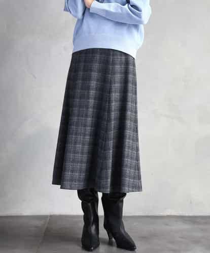 FMHAD13230 MICHEL KLEIN 2WAYストレッチチェックフレアースカート