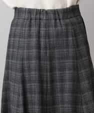 FMHAD13230 MICHEL KLEIN(ミッシェルクラン) 2WAYストレッチチェックフレアースカート ブラック