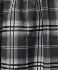 FMHAD15290 MICHEL KLEIN(ミッシェルクラン) [セットアップ対応]ギャザースカート　シアーチェック柄 ブラック