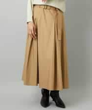 FMHAD19290 MICHEL KLEIN(ミッシェルクラン) [セットアップ対応]ミリタリータックAラインスカート ベージュ