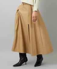 FMHAD19290 MICHEL KLEIN(ミッシェルクラン) [セットアップ対応]ミリタリータックAラインスカート ベージュ