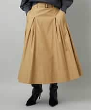 FMHAD19290 MICHEL KLEIN(ミッシェルクラン) [セットアップ対応]ミリタリータックAラインスカート ベージュ