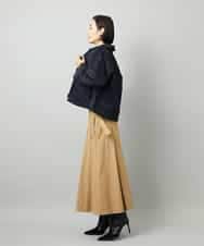 FMHAD19290 MICHEL KLEIN(ミッシェルクラン) [セットアップ対応]ミリタリータックAラインスカート ベージュ