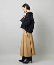 FMHAD19290 MICHEL KLEIN(ミッシェルクラン) [セットアップ対応]ミリタリータックAラインスカート ベージュ