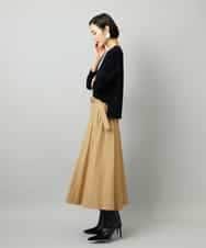 FMHAD19290 MICHEL KLEIN(ミッシェルクラン) [セットアップ対応]ミリタリータックAラインスカート ベージュ