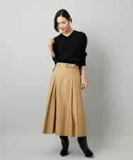 FMHAD19290 MICHEL KLEIN(ミッシェルクラン) [セットアップ対応]ミリタリータックAラインスカート ベージュ