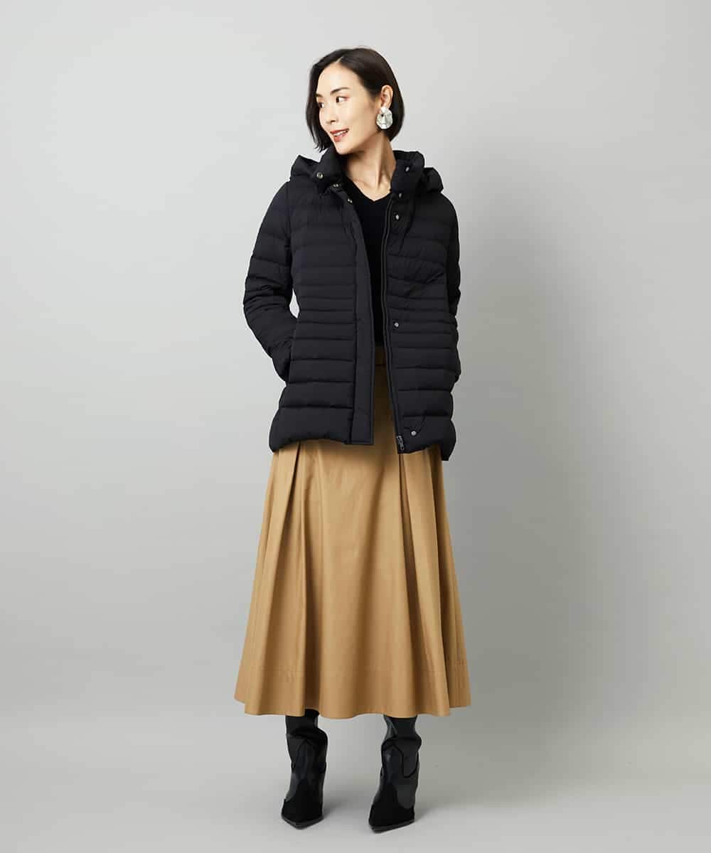 FMHAD19290 MICHEL KLEIN(ミッシェルクラン) [セットアップ対応]ミリタリータックAラインスカート ベージュ