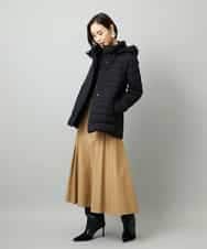 FMHAD19290 MICHEL KLEIN(ミッシェルクラン) [セットアップ対応]ミリタリータックAラインスカート ベージュ