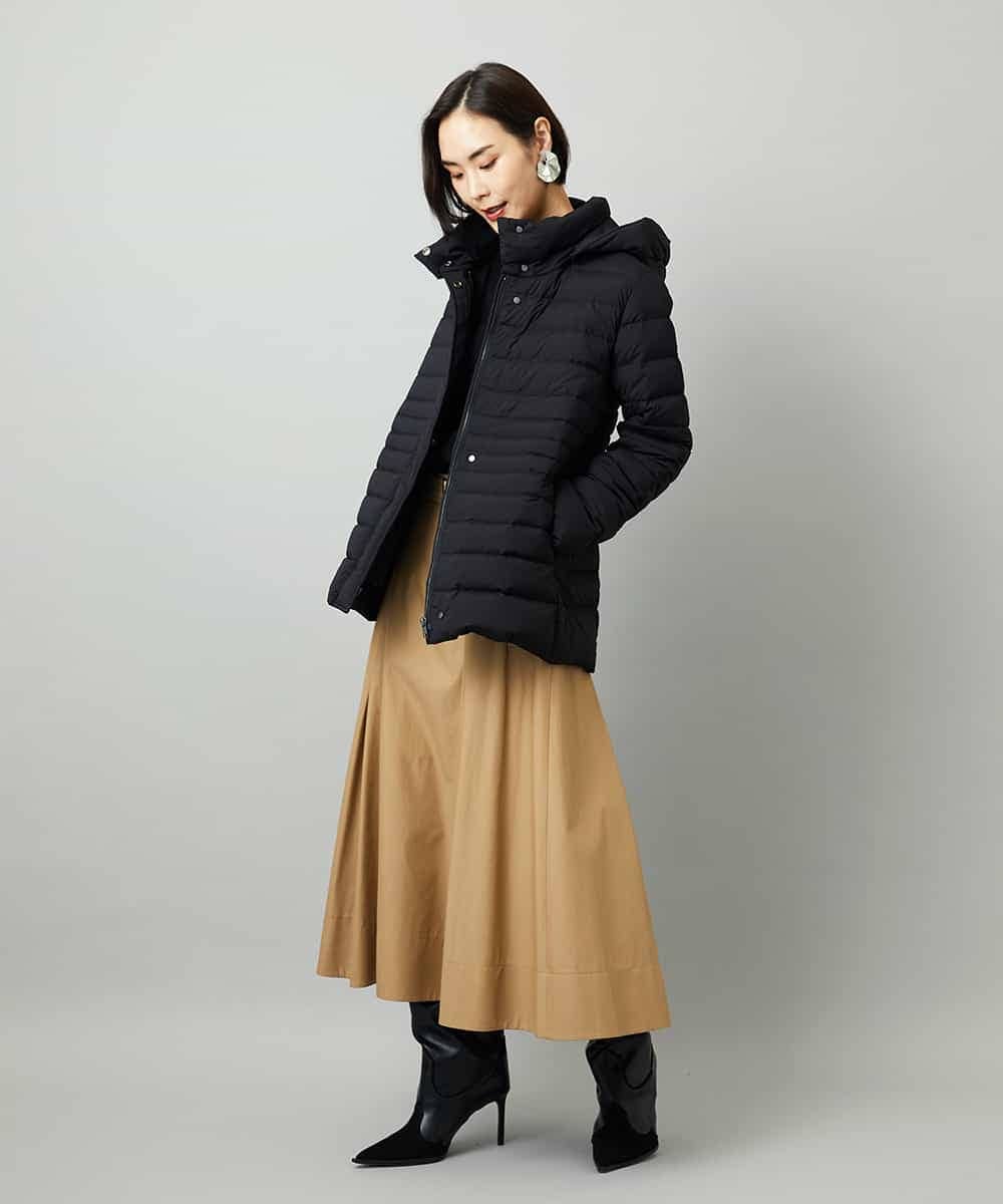 FMHAD19290 MICHEL KLEIN(ミッシェルクラン) [セットアップ対応]ミリタリータックAラインスカート ベージュ