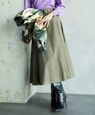 FMHAD19290 MICHEL KLEIN(ミッシェルクラン) [セットアップ対応]ミリタリータックAラインスカート ベージュ