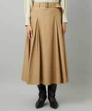 FMHAD19290 MICHEL KLEIN(ミッシェルクラン) [セットアップ対応]ミリタリータックAラインスカート ベージュ