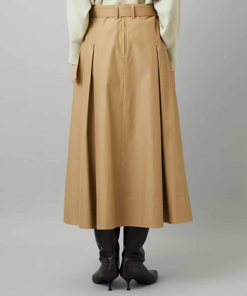 FMHAD19290 MICHEL KLEIN(ミッシェルクラン) [セットアップ対応]ミリタリータックAラインスカート ベージュ