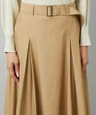 FMHAD19290 MICHEL KLEIN(ミッシェルクラン) [セットアップ対応]ミリタリータックAラインスカート ベージュ