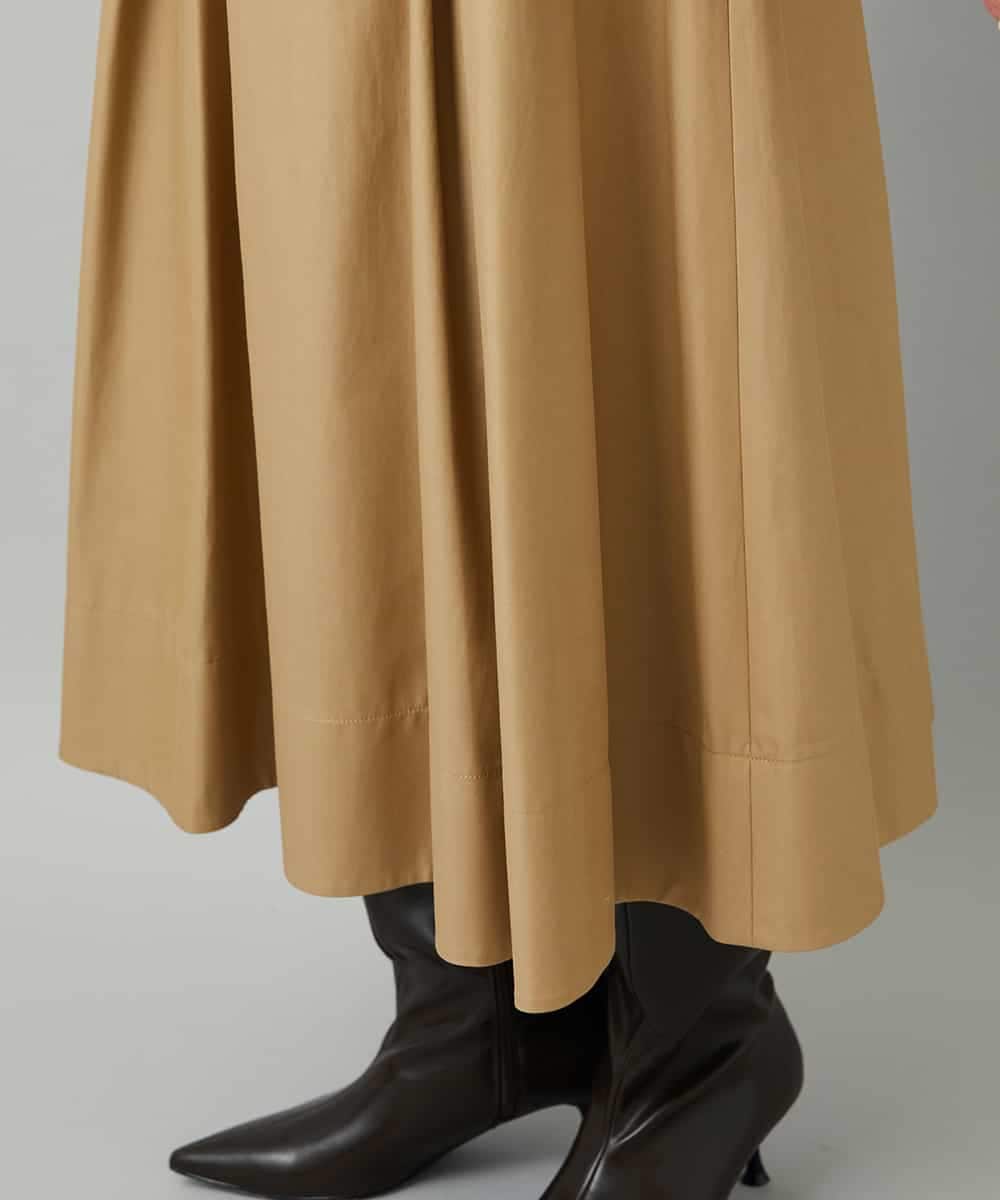 FMHAD19290 MICHEL KLEIN(ミッシェルクラン) [セットアップ対応]ミリタリータックAラインスカート ベージュ