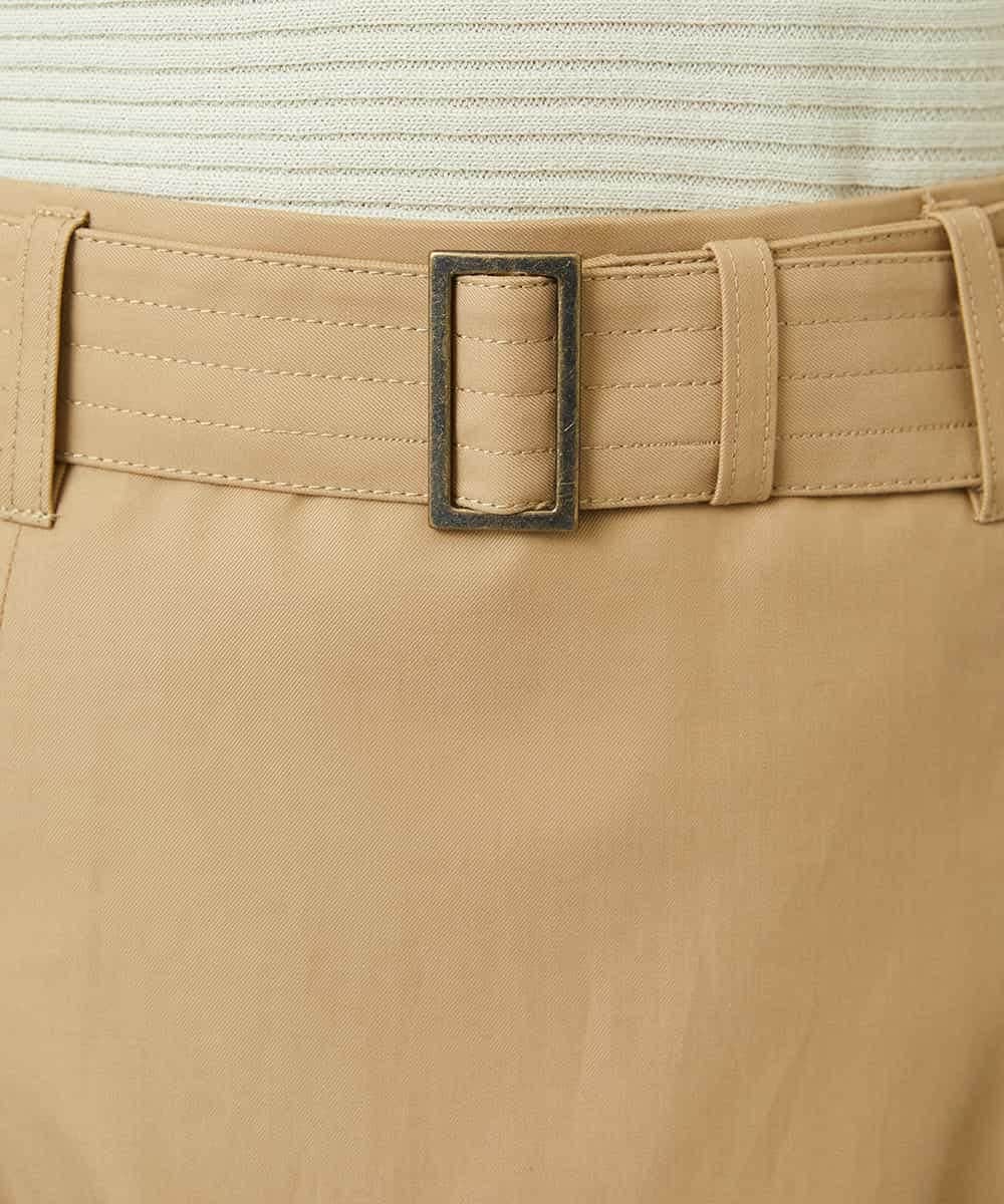 FMHAD19290 MICHEL KLEIN(ミッシェルクラン) [セットアップ対応]ミリタリータックAラインスカート ベージュ