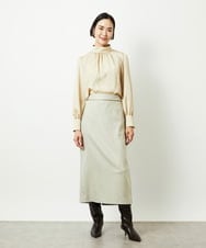 FMHAD22230 MICHEL KLEIN(ミッシェルクラン) ミックスヘリンボーンスカート グレー