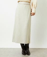 FMHAD22230 MICHEL KLEIN(ミッシェルクラン) ミックスヘリンボーンスカート グレー