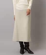 FMHAD22230 MICHEL KLEIN(ミッシェルクラン) ミックスヘリンボーンスカート ベージュ