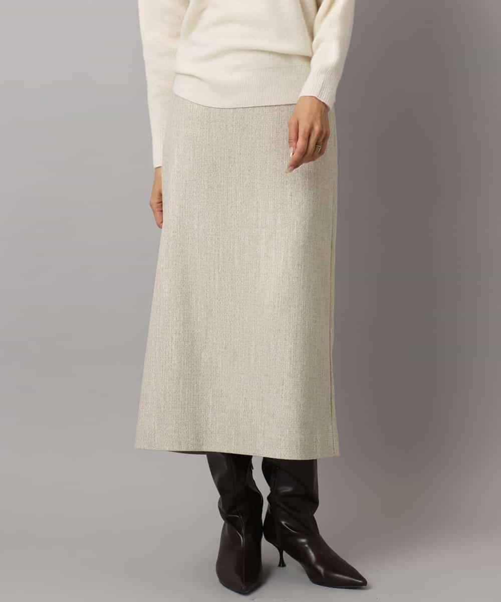 FMHAD22230 MICHEL KLEIN ミックスヘリンボーンスカート