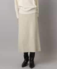 FMHAD22230 MICHEL KLEIN(ミッシェルクラン) ミックスヘリンボーンスカート グレー