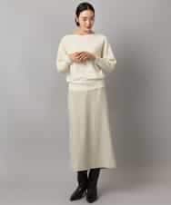 FMHAD22230 MICHEL KLEIN(ミッシェルクラン) ミックスヘリンボーンスカート グレー