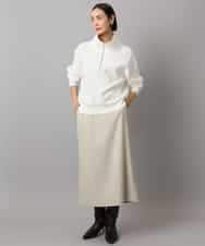 FMHAD22230 MICHEL KLEIN(ミッシェルクラン) ミックスヘリンボーンスカート グレー