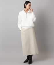 FMHAD22230 MICHEL KLEIN(ミッシェルクラン) ミックスヘリンボーンスカート グレー