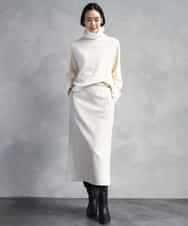 FMHAD22230 MICHEL KLEIN(ミッシェルクラン) ミックスヘリンボーンスカート グレー