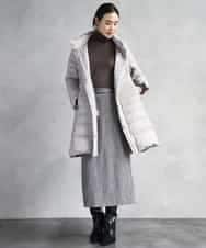 FMHAD22230 MICHEL KLEIN(ミッシェルクラン) ミックスヘリンボーンスカート グレー