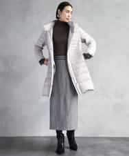 FMHAD22230 MICHEL KLEIN(ミッシェルクラン) ミックスヘリンボーンスカート グレー