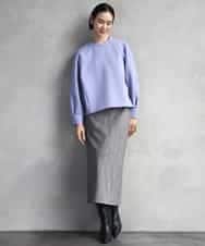 FMHAD22230 MICHEL KLEIN(ミッシェルクラン) ミックスヘリンボーンスカート グレー