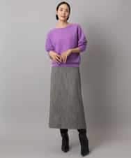 FMHAD22230 MICHEL KLEIN(ミッシェルクラン) ミックスヘリンボーンスカート グレー