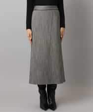 FMHAD22230 MICHEL KLEIN(ミッシェルクラン) ミックスヘリンボーンスカート グレー