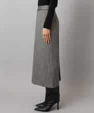 FMHAD22230 MICHEL KLEIN(ミッシェルクラン) ミックスヘリンボーンスカート グレー