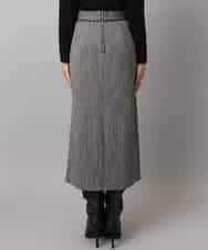 FMHAD22230 MICHEL KLEIN(ミッシェルクラン) ミックスヘリンボーンスカート グレー