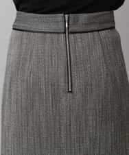 FMHAD22230 MICHEL KLEIN(ミッシェルクラン) ミックスヘリンボーンスカート グレー