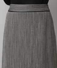 FMHAD22230 MICHEL KLEIN(ミッシェルクラン) ミックスヘリンボーンスカート グレー