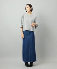 FMHAD31200 MICHEL KLEIN(ミッシェルクラン) [セットアップ対応]デニムAラインスカート ネイビー