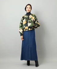 FMHAD31200 MICHEL KLEIN(ミッシェルクラン) [セットアップ対応]デニムAラインスカート ネイビー