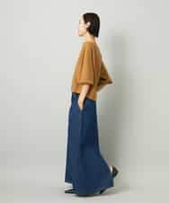 FMHAD31200 MICHEL KLEIN(ミッシェルクラン) [セットアップ対応]デニムAラインスカート ネイビー