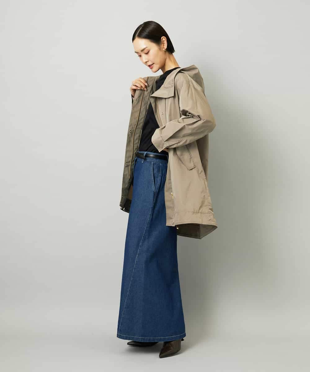 FMHAD31200 MICHEL KLEIN(ミッシェルクラン) [セットアップ対応]デニムAラインスカート ネイビー
