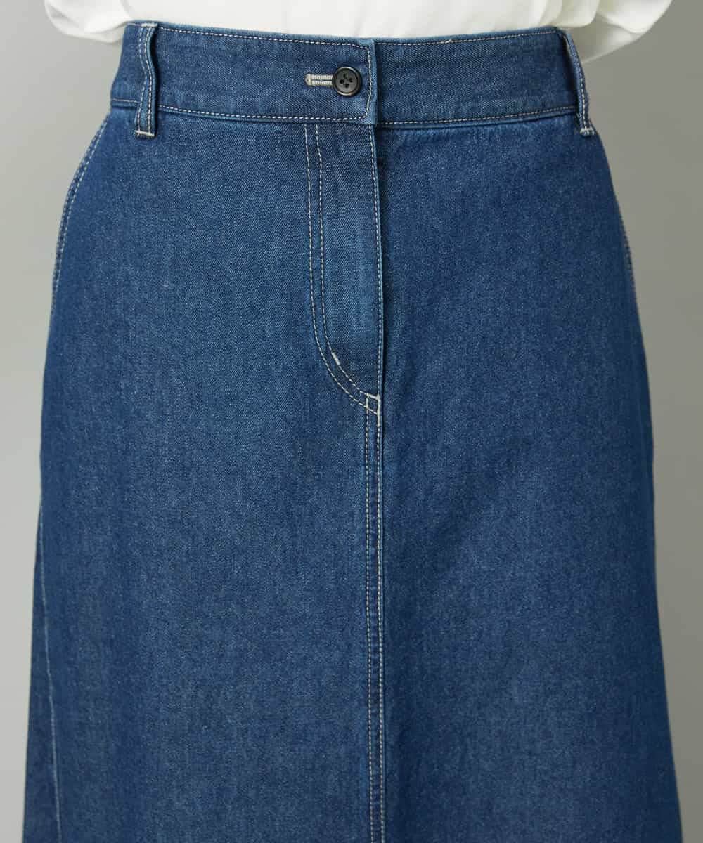 FMHAD31200 MICHEL KLEIN(ミッシェルクラン) [セットアップ対応]デニムAラインスカート ネイビー