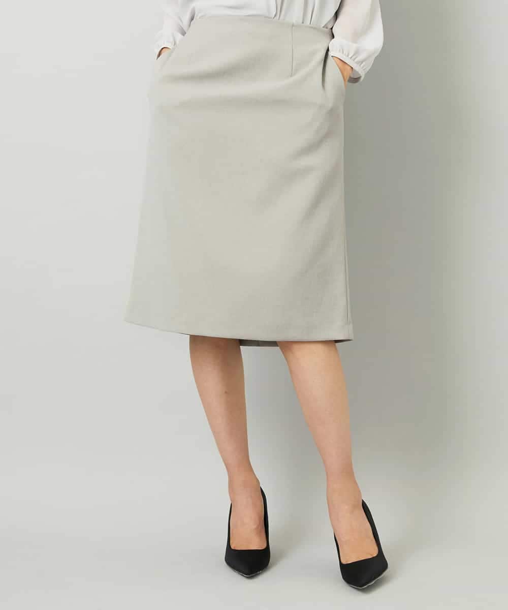 FMHAD35190 MICHEL KLEIN(ミッシェルクラン) [セットアップ対応]Aラインスカート グレー