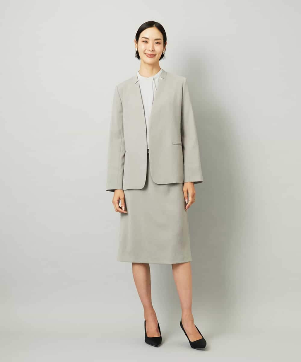 FMHAD35190 MICHEL KLEIN(ミッシェルクラン) [セットアップ対応]Aラインスカート グレー
