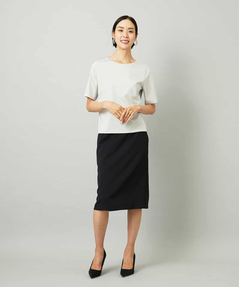 FMHAD35190 MICHEL KLEIN(ミッシェルクラン) [セットアップ対応]Aラインスカート グレー