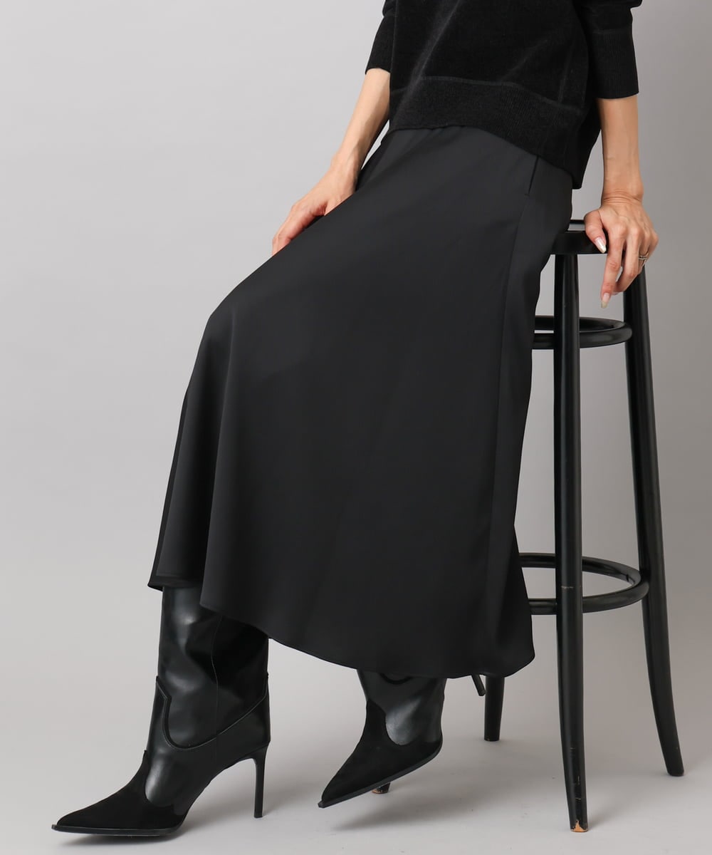 FMHAD43240 MICHEL KLEIN(ミッシェルクラン) サテンマーメードスカート オレンジ