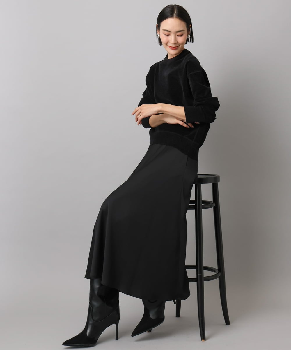 FMHAD43240 MICHEL KLEIN(ミッシェルクラン) サテンマーメードスカート オレンジ